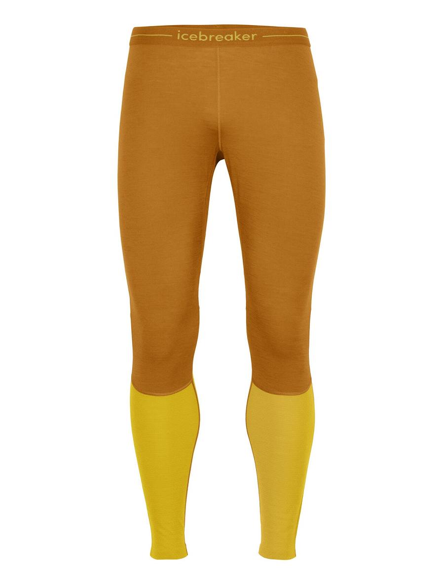 Clove / Silent Gold Icebreaker 200 ZoneKnit™ Merino Leggings Men's Base Layers | AU 1340WNBY